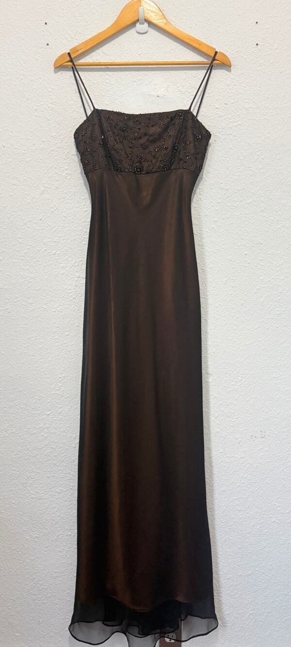 Vintage Y2K Cache Beaded Gown Maxi Dress Whimsygoth Fairy Glam